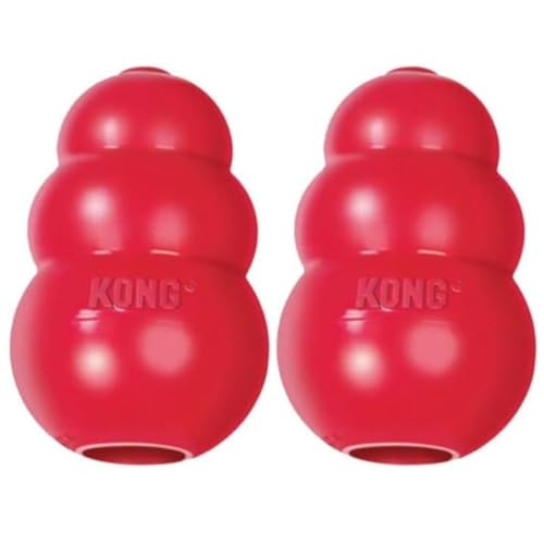 KONG King Hundespielzeug, klassisch, Größe XXL, Rot, 2 Stück