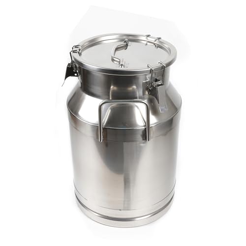 GEYOPMID 7.9 Gallon Milk Can Heavy Duty Milk Jug Wine Pail Bucket Bottle liquid Container Storage with Independent Embedded Silicone Sealed Lid(30 L)