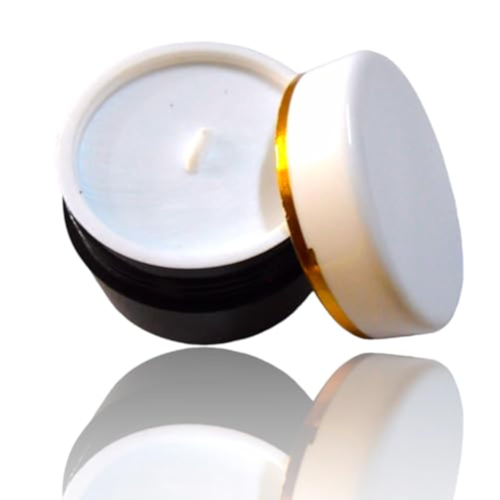 15 gm Round P.S. Black Container with Cap