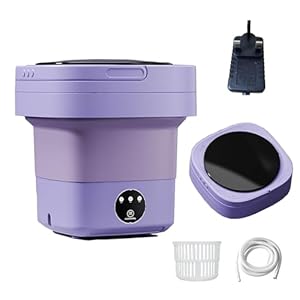 8L Portable washing machine, Camping washing machine, Mini washing machine for Washing Baby Clothes, Underwear, Suitable for Camping, RV, Travel, Small Spaces, Lightweight(UK power)