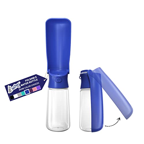 Wepet Foldable Portable Dog Water Bottle Puppy Water Dispenser With Drinking Feeder, 19 Oz, High-Temperature Resistant Leak Proof For Pets Outdoor Walking, Hiking, Travel, Food Grade Plastic Bpa Free #TOP7