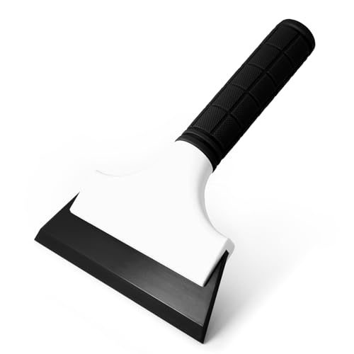 FOSHIO Raclette Silicone Douche Voiture Fenêtre Salle de Bain (Noir)