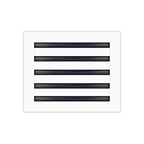 BUILDMART - 12x10 Modern AC Vent Cover - Decorative White Air Vent - Standard Linear Slot Diffuser - Register Grille for Ceiling, Walls & Floors - Texas Buildmart