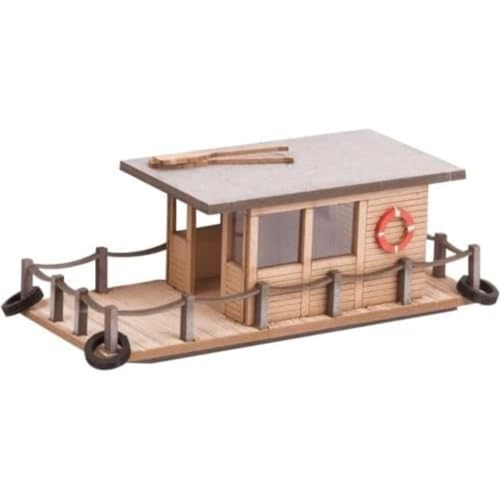 NOCH Hausboot, Laser-Cut Gebäude für realistische Modelllandschaften, geeignet für Spur H0