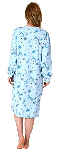 NORMANN-Waeschefabrik-Elegantes-frauliches-Damen-Nachthemd105-cm-Laenge-Knopfleiste-am-Hals-212-314-90-312