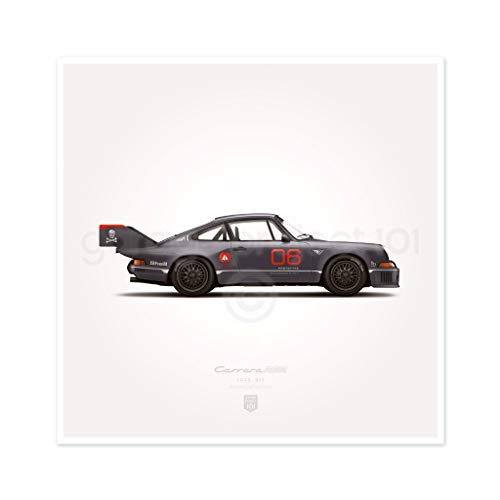 Garageproject101 Classic 911 Carrera Rs, Rsr (Gp Edition) Illustration Poster Print - Set Of 4 #TOP1