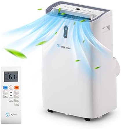 Wiytamo 14,000 BTU Portable Air Conditioners for Rooms Up to 700 Sq.Ft, 4-in-1 Portable AC Unit, Heat, Dehumidifier & Fan with Remote Control, Auto Swing, LED Display, Window Installation Kit Included