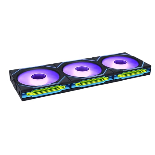 Lian Li UNI Fan SL-Infinity Wireless 120 - Triple Pack - 2.4 GHz Wireless Signal ARGB Fan Control - Double Infinity Mirror Design - Low Noise - Controller Included - Black (12SLIN1W3B)