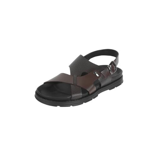 Image of Metro Men's Leather Textured Casual Sandals