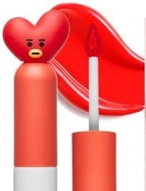 VT BT21 / VT cosmetics x BTS / GLOW LIP LACQUER, lip stain, lip tint, long lasting lip color (04 POTENT RED)