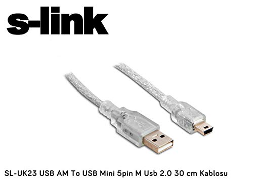 S-link SL-UK23 - Cavo USB AM a USB Mini 5 pin M USB 2.0, 30 cm