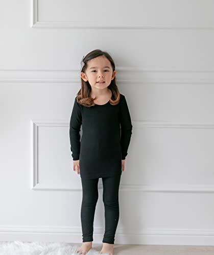 AVAUMA Baby Boys Girls Pajama Set Kids Toddler Snug fit Ribbed Sleepwear pjs for Daily Life Style (JS/Black(L))
