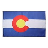 AZ FLAG - Colorado Flag - 2x3 Ft - 100D Polyester Us State Of Colorado Banner with Two Metal Grommets - Fade Resistant - Vivid Colors - 2' x 3' Feet - 90x60 Cm