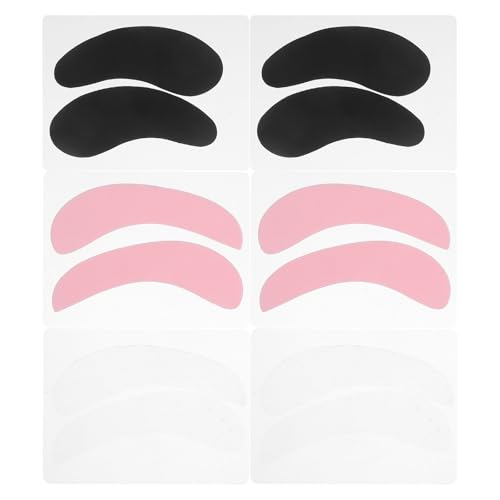 RUNROTOO 6 Pares Almohadillas de Silicona Accesorios para de Pestañas Reutilizables, Cómodas y Ajustables, Accesorios para Levantador y Alargador de Pestañas para Levantador y Alargador