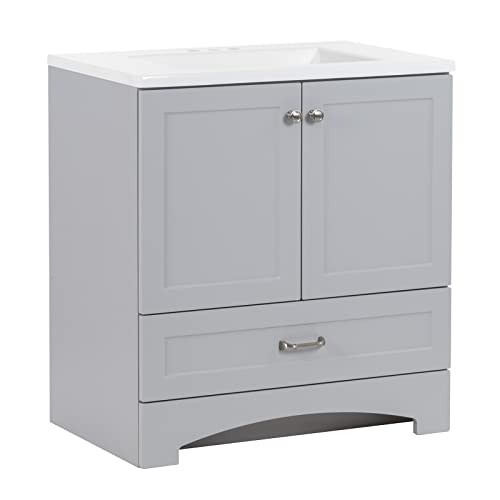Spring Mill Cabinets Emlyn Bathroom Vanity With Sink, Pearl Gray #TOP6