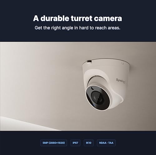 Image of Synology TC510 Versatile Dome IP Camera / 5MP (2880 x 1620) / IP67,IP66,IK10 Compatiable /Night Version 30 Meters