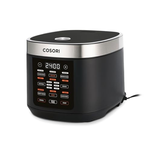 Image of COSORI Rice Cooker, Slow Cooker & Steamer with Ceramic Coated Inner Pot and Fuzzy Logic, 50 Recipes,10 Cups, 1.8L Capacity, Multi Cooker with 17 Functions, Warmer, Timer