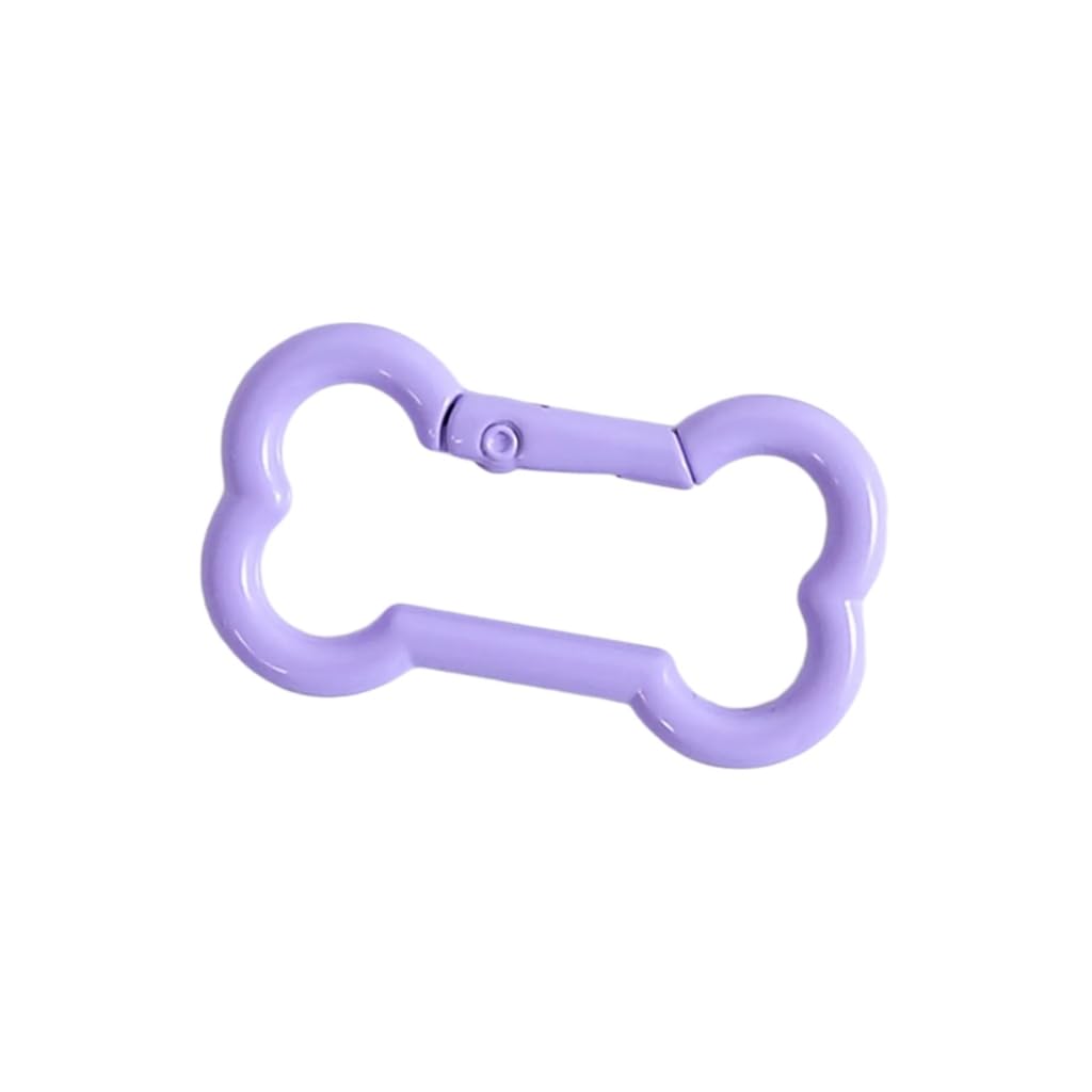 Elnwnnkc Vibrant Bone Keychain Spring Clasp for Pet Lovers Crafting Alloy Jewelry