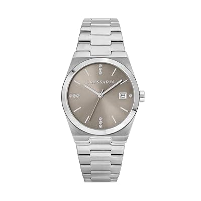 Trussardi Orologio Donna, Tempo, Data, Analogico, 34 mm, Collezione T-MILANO, Cristalli