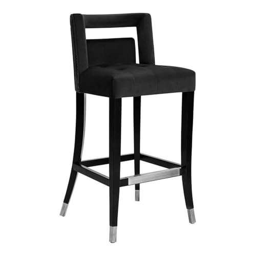 Tov Furniture Hart 30 1/4\" Black Velvet Counter Stool