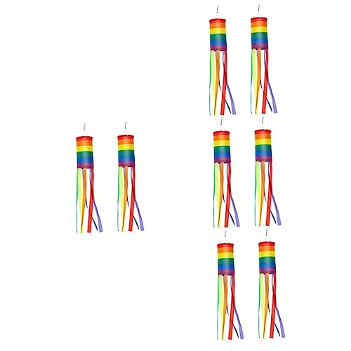 Drapeaux windsock arc-en-ciel légers et rotatifs pour décoration extérieure