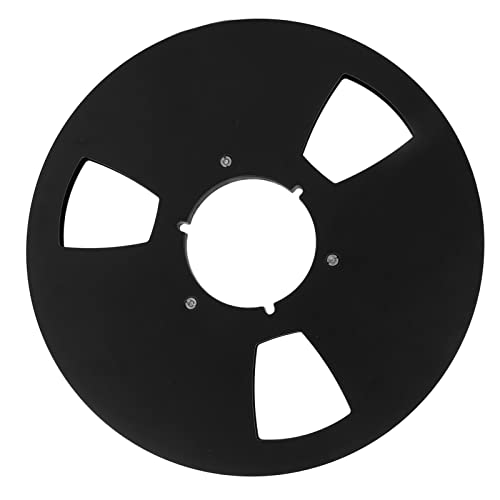 Botegra Recording Tape Reel, Aluminum Alloy 1/4 10 Inch Recording Tape Reel 3 Hole For Reel Tape Recorder Accessory(Black) #TOP4