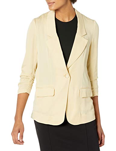 long ruffle back blazer