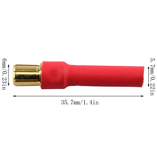 Conectores Bullet 4.0mm a 6.0mm Dorados x4 miniatura 2
