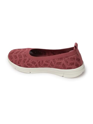 Image of Carlton London Women's Breathable Lightweight Everyday Patterned Ballet Flat