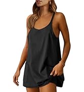 ANRABESS Women Athletic Dress Summer Tennis Workout Active Sports Mini Romper Dress Built in Shor...