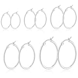 creolen silber groß esprit 【Hochwertiges Material】Diese silber Creolen sind aus Edelstahl, hypoallergen, leicht zu tragen und auszuziehen mit einem stabilen und sicheren flexiblen Verschluss, leichtes Design sind sehr angenehm zu tragen.