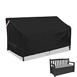 Loenel Storage Bench Deck Box Cover, Waterproof Outdoor Loveseat Cover for 70 Gallon Storage Bench, Patio Couch Furniture Cover - 56' L x 25' W x 32' H