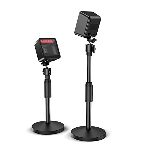 Eyoyo 1D 2D Hands-Free Barcode Scanner with Height Adjustable Stand, Omni-Directional Presentation Desktop Bar Code Scanner with Automatic Sensing Scanning for POS Checkout Counter Book Library Retail -  EY-035