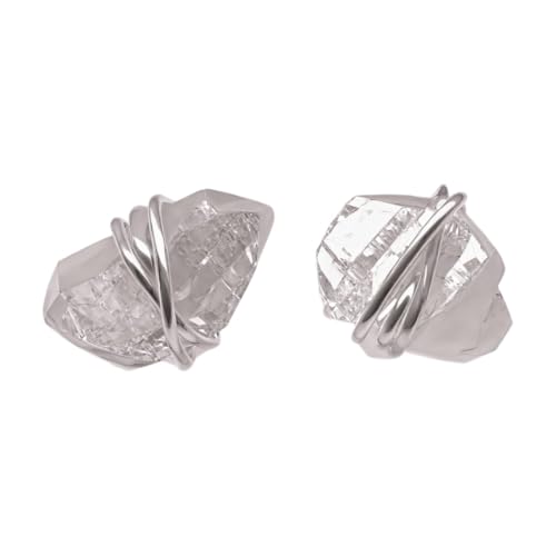 Raw Herkimer Diamond Stud Earrings 925 Silver
