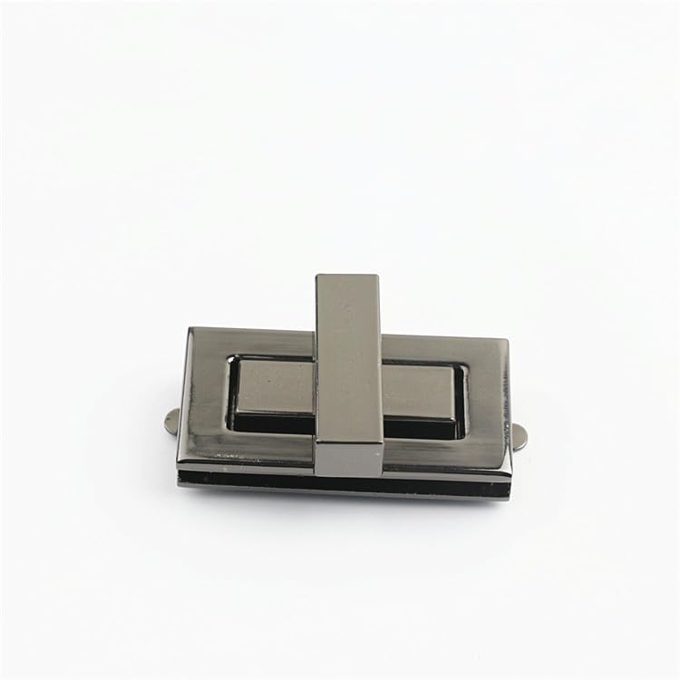 5/10 szt. 44 x 22 mm, kwadratowe, złote, metalowe zapięcia do torebki, zapięcie typu twist, do torebki, zapięcie typu "zrób to sam"