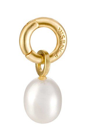 SENCE Copenhagen - Anhänger - Charms, Rosenquartz in Graue Agate, vergoldet Cover