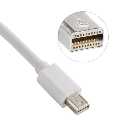 Image of Madhabi Mini DP to VGA Adapter 1080p, Thunderbolt to VGA Female Converter for MacBook Pro /Air, Windows Laptop, Monitor, Projector - Plug & Play
