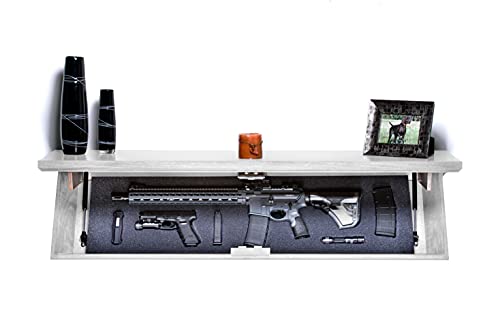 Tactical Traps Freedom 52R Gun Shelf with Trap Door | Long-Barrel Gun, Rifle, Shotgun Storage with RFID Lock | Secure & Safe Hidden Gun Compartment | 46