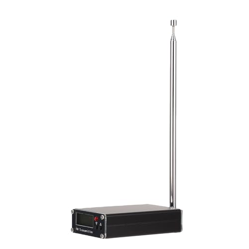 VBESTLIFE Transmisor de Transmisión de Radio FM, con Antenas Telescópicas de 1 M 2 Km 76 108MHz 0.5W 500MW, para Conducir en Películas, Estacionamiento de la Iglesia, Espectáculo de