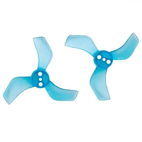 Hélices à 3 pales 40mm légères et résistantes pour drone FPV bleu
