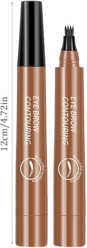 Caneta De Sobrancelha Fio A Fio Cor Cinza Castanho Número 4 Para Maquiagem Microblading Tatoo À Prov