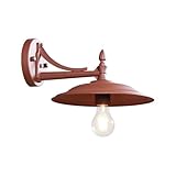 Rizozy Villa Outdoor Wall Sconce Farmhouse Decorate Iron Art Wall Light E27 Aluminum Waterproof Wall Lantern for Courtyard Villa Garden Balcony Park Corridor Aisle Patio Door(Red)