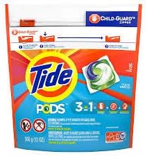 Tide Pods Ocean Mist, 16 Pacs each (Value Pack of 6)