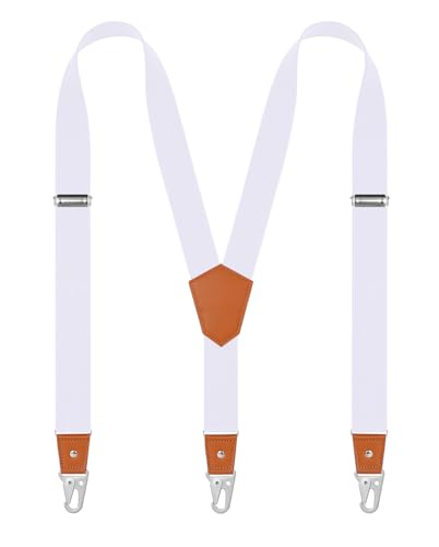 Image of Suspenders for Men Snap Hooks with 1.4 Inch Elastic Y-Back Adjustable
