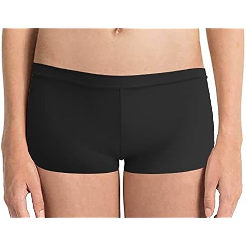 Trifolium Women's Invisi Boyshorts Comfortable Underwear Girl's Invisible Panties Plain Colorful Briefs (factory size S-M, Black, size 6) Cover
