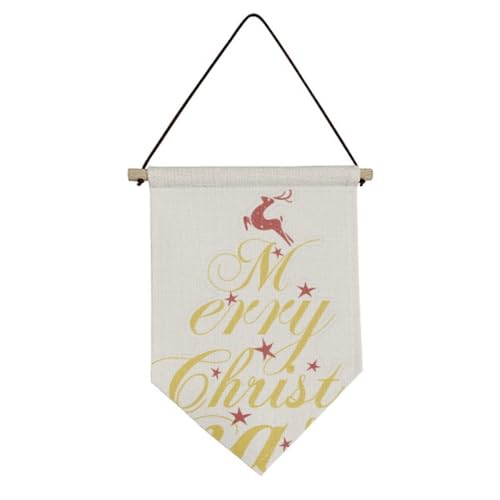 Drapeau en toile Mas Deer Art Word pour décoration murale suspendue