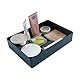 Amazon Basics Rechteckig Kunststoff-Organizer, Zubehörablage, 23.8 x 17 x 5 cm, Schwarz