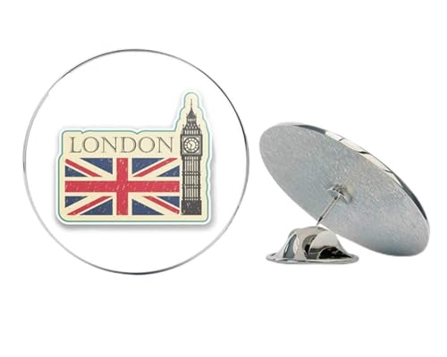 London Big Ben Round Metal 0.75