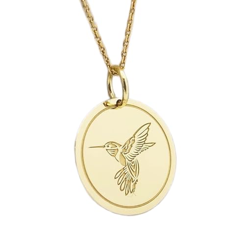 Collier colibri en argent sterling plaqué or LKBEADS élégant