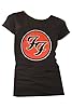 Foo Fighters T Shirt FF Band Logo Official Womens Skinny Fit Black M #3